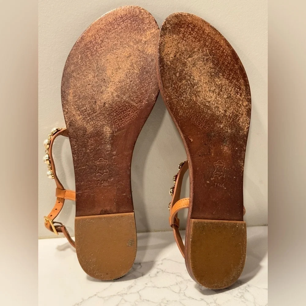 Tory Burch Emmy Pearl Embellished Sandals